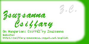 zsuzsanna csiffary business card